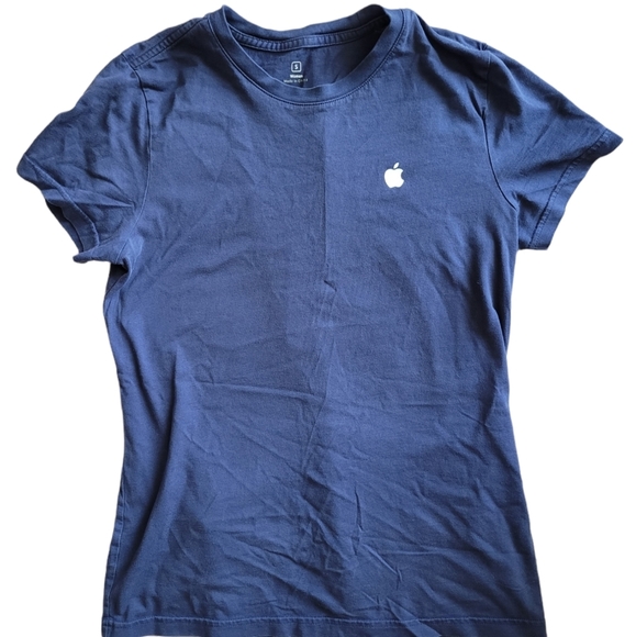 Apple Mac computers navy blue cotton tee size small - Picture 1 of 4